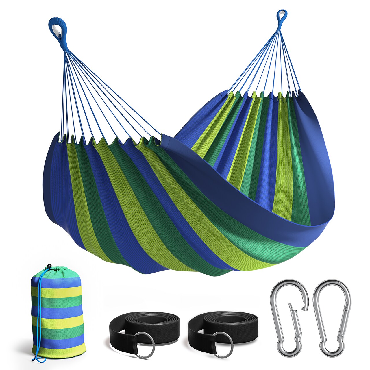 Sorbus Double Hammock With Steel Stand - Portable Carrying Case